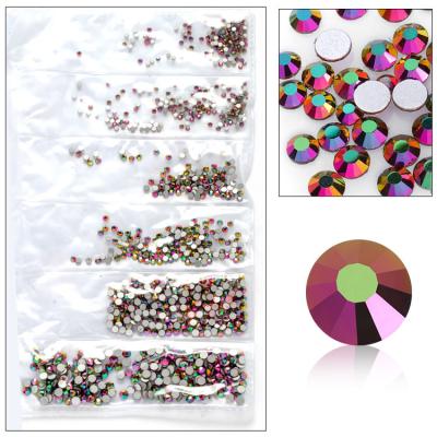 China Wholesale Hot Selling Xiaopu Shinning SS4-SS16 Mixed Sizes 6 Grids Fix Not Hot Nail Art Decoration Nail Crystal Rhinestone For Nail Art for sale