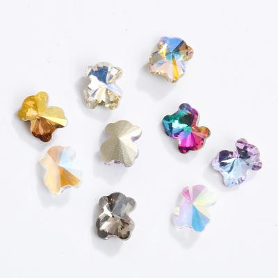 China High Quality Pointback Xiaopu Bear Shaped Glass Crystal k9 Stone For Jewelry Making Nail Art Supplies DIY Accessories Rhinestone for sale