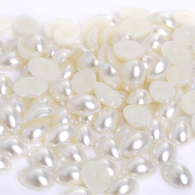 China DIY Craft Xiaopu Oval Flat Back ABS Bead DIY For Nail Art Garment Decoration Accessories Wholesale Loose Loose for sale