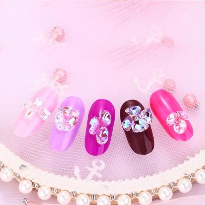 China Xiaopu Shinning Wholesales Unfoiled Clear Crystal Rhinestones Sparkle 3D Nail Art Stone For Nail Supplies for sale