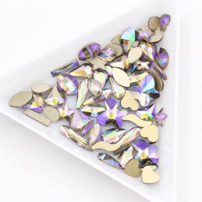 China K9 Ghost Clear Colors Flat Back Shiny Glass Art Rhinestones Glass Nail For Nail Design Phone Case Accessories for sale