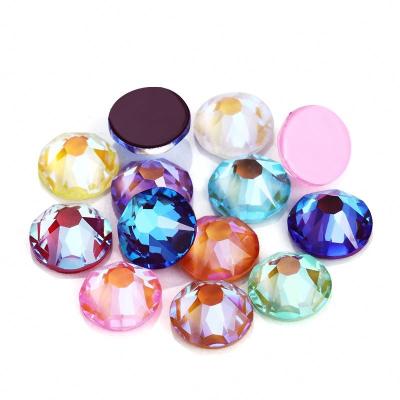 China Xiaopu Shinning Wholesales16 Hot Cut Flat Back MI Non-Hot Fix Nail Glass Fake Stones For Jewelry Making Nail Art Decoration for sale