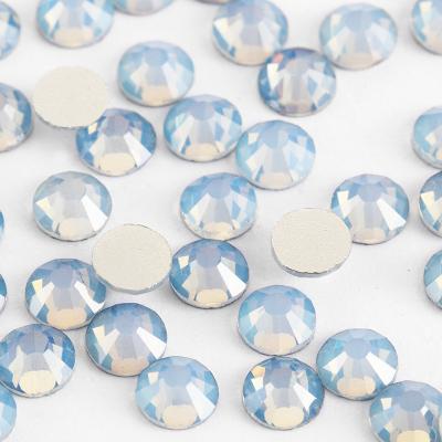 China Sapphire Opal And Pacific Opal High Quality Stone K9 Shinning Flatback Glass Rhinestone Lose Rhinestone for sale