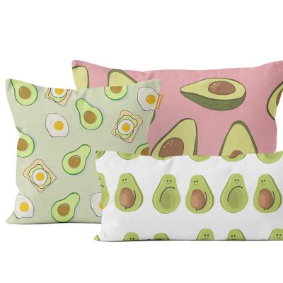 China Wholesale Anti-Pull Pillow Home Decoration Fashion Avocado Tile Fruit Cushion for sale