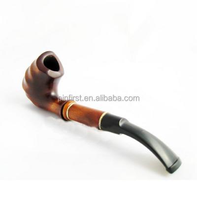 China Wooden Tobacco Pipe Fancy Hand Carved Pear Root Wooden Smoking Pipe for sale