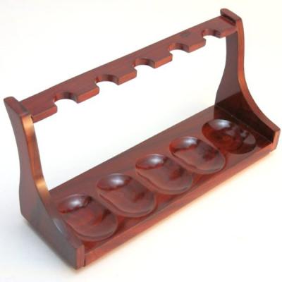 China Smoking Tobacco Pipe Set Holder - 5 Rose Wood Pipe Holder for sale