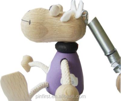 China Cartoon Toy Funny Wooden Puppet Toy a Spring for sale