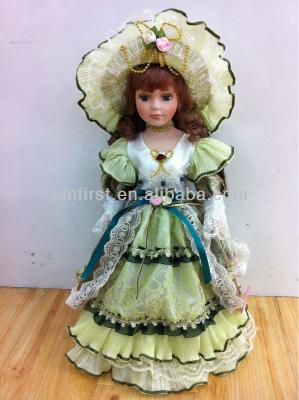 China MODEL TOY Ceramic Dolls with stand. Cotton stuffed body for sale