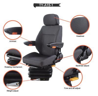 China Can be 360Â rtated; ° construction machinery seat TY-A15-1 for sale