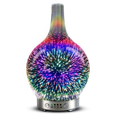 China Quick 3D Humidification Aroma Diffuser Essential Oil Diffuser With Night Lamp Rotate Aroma Diffuser for sale