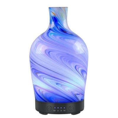 China Quick Humidification Electric Fireworks 140ml 3D Glass Essential Oil Aroma Diffuser for sale