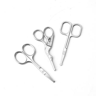 China Right-Handed Scissors Make up  Stainless Steel Eyebrow Scissors Nose Hair Scissors  Grooming Cuticle Scissors for sale