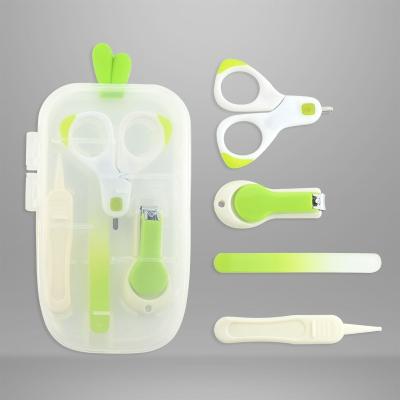 China Nail Care Baby Nail Care Set 4PCS Package Safty Carrot Shape Nails For Infant Kids Nail Clippers Scissor Folder Tweezers Manicure Set for sale