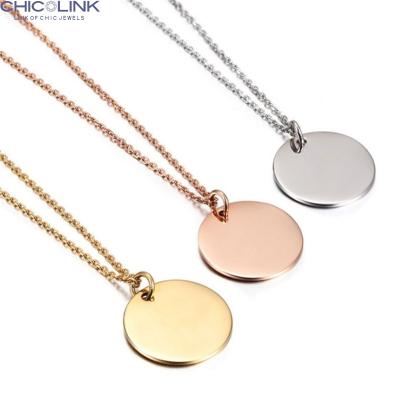 China Fast Delivery CHICOLIN 18K Gold Plated Personalized Female Simple Female Stainless Steel Body Figure Face Human Body Pendant Necklace Jewelry for sale