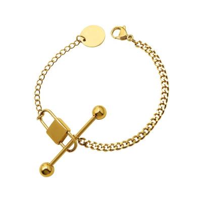 China Color Not Fade CHICOLINK Bracelet Chain Pulsera Lock Design Women Jewelry 14K Rose Gold Stainless Steel Custom Gold Filled for sale