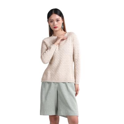 China Breathable Fashion OEM Thickened Pullover Winter Soft 100 Custom Cashmere Women's Sweater for sale