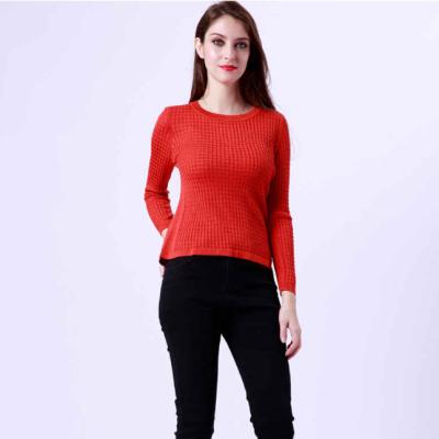 China Hot Sale Quick Dry Ladies Soft High Quality Long Sleeve Striped Custom Knitted Sweater for sale