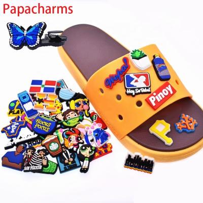 China Shoe Charm Designer Custom Soft PVC Cartoon Croc Shoe Luxury Charm For Shoe Accessories Wholesale for sale