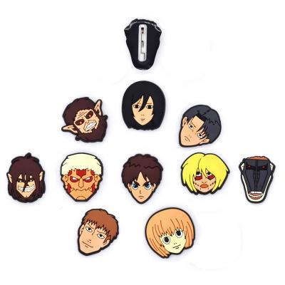 China High Quality Attack On Titan Brooch Anime No Kyojin Brooches Giant Men Pin Badge Pvc Japan Comic Shingeki for sale