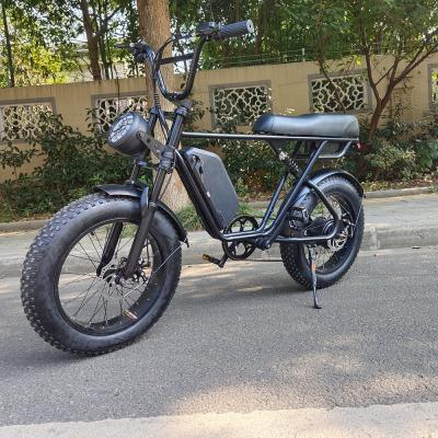 China Steel Electric Bicycle Fat Tire Electric Mountain Bike Mountain Beach Electric Bike for sale