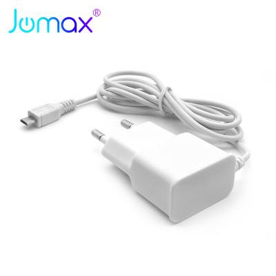 China White Mobile Phone AC DC Power Adapters 12V 5V 1A 2A 3A OEM Input 100 240V AC 50/60Hz EU Plug With USB Cable Travel Phone Charger for sale