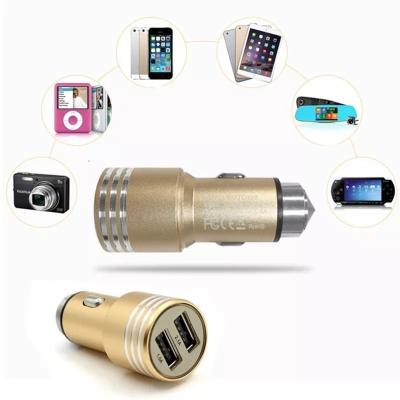 China UniversalÂ   Metal Hammer Car Charger Dual Access Car Charger Adapter 2.1a Smart Car Charger for sale