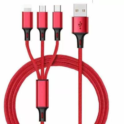 China MP3/MP4 Player 3 in 1 Micro USB Charging Cable Type C Data Cables Adapter Cable for Phone Computer for sale