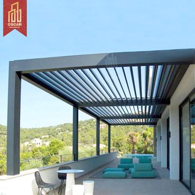 China Easily Assembled Motorized Opening Covers Canopy Shade Pergola Aluminum Canopy Roof For Patio Cover for sale