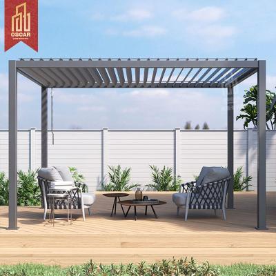 China Easily Assembled Louvre Shade Waterproof Pergola Bioclimatica Length for sale