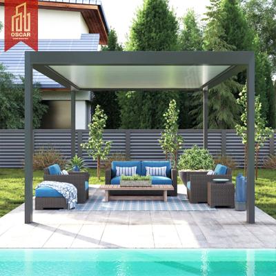 China Easily Assembled Metal Pergola Motorized Aluminum Pergolas For Patio for sale