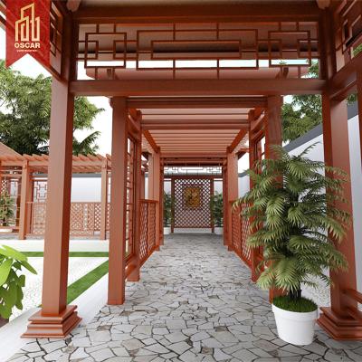 China Factory price gazebo pergola aluminum trellis easily assembled outdoor pergola waterproof for garden for sale