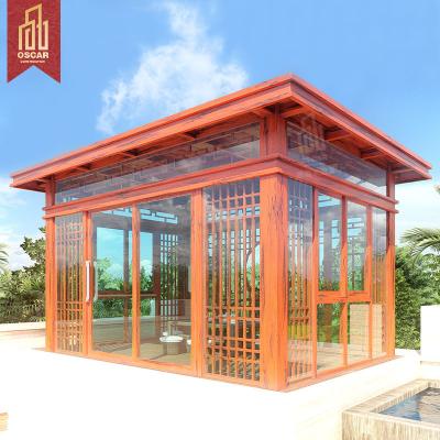 China Modern House Prefab Houses Solarium Sale Sunroom Factory Price Villa Aluminum Hot Tempered Glass Aluminum Alloy+glass+accessories for sale