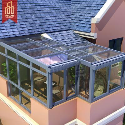 China Winter Garden Sunroom Modern Aluminum Tempered Glass Molding Green Bedroom for sale