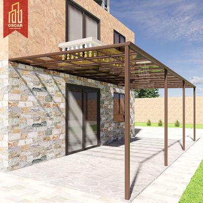 China Best Selling Garden Patio Cover Polycarbonate Anti-UV Outdoor Roof Awning Aluminum Awning for sale