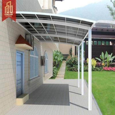 China Anti-UV high strength impact l-type tents with support arm patio cover rain cover balcony aluminum alloy tents for sale