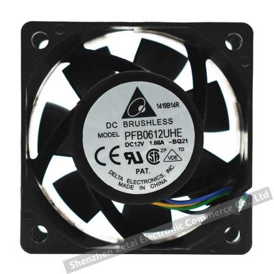 China Exhaust Ventilation DELTA 6038 DC Cooler Fan PFB0612UHE 12V 1.68A 60mm 60x60x38mm Axial Flow 6cm Fan For PSU Power Supply Fans from apw3++ apw7 for sale