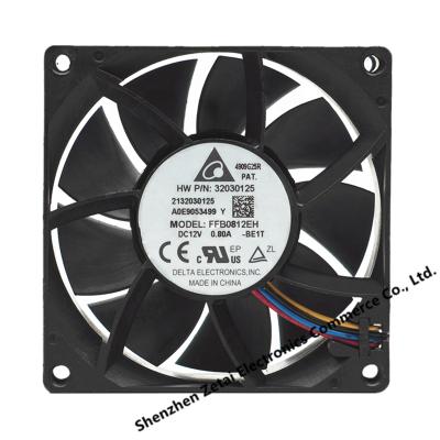 China Exhaust Ventilation DELTA 8025 Brushless Fan 80x80x25mm DC Fan 80x80x25mm Axial Flow 5900RPM High Speed ​​Case Server Fan for sale