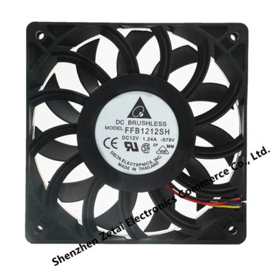 China DELTA 12025 FFB1212SH 120MM 12V 1.24A 12volt DC Fan 12CM Axial Flow High Speed ​​Brushless Fan 120x120x38mm Exhaust Ventilation for sale