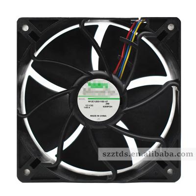 China Exhaust Ventilation 12038 W12E12BS11B5-07 120mm 4Pin 6000RPM DC 12v 1.65a 12cm Fan Cooler 120*120*38mm Fans for sale