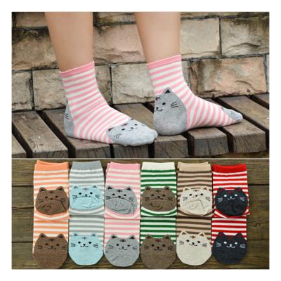 China Logo Socks For Lady Popular QUICK DRY Cartoon Custom Made QUICK DRY popular female cute tube socks women striped ankle socks for sale