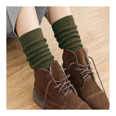 China Antibacterial Women's Cotton Slouchy Ladies Socks 2021 New Design Women's Antibacterial Cotton Slouch Long Socks for sale