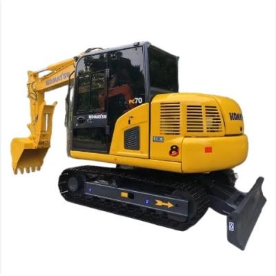 China Komatsu PC70 7T Used Excavator with 0.2M³ Bucket Capacity and Good Walking Condition for sale