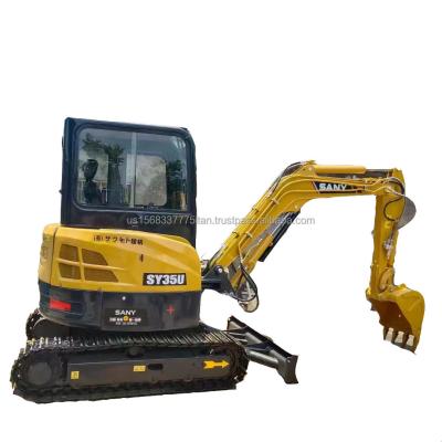 China Excellent Performance SANY SY35U Mini Excavator with SANY Engine and Low Working Hours for sale