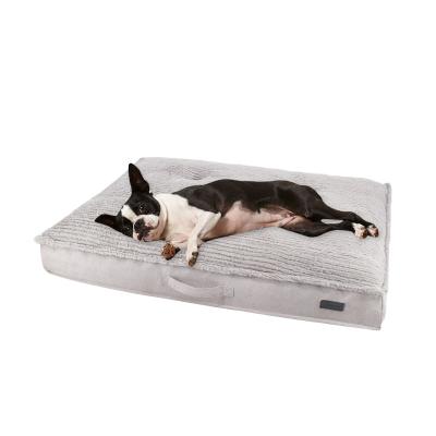 China Breathable Orthopedic Dog Beds With Removable Cover Soft Plush Dog Cushion Memory Foam Pet Mattress for sale