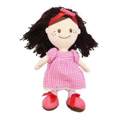 China Cute Cartoon Dolls Plush Human Dolls Girls Curly Hair Baby Stuffed Dolls B559 For Girls Plush Dolly Dolls for sale