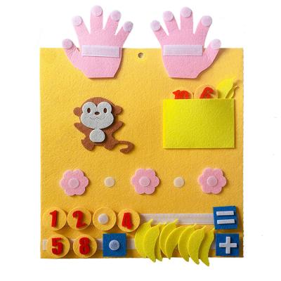 China Kid DIY Felt Toys C2115 Preschool Children Early Teaching Toys Kindergarten DIY Non Woven Counting Math Toys for sale