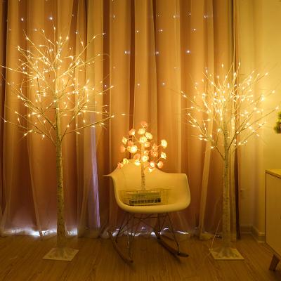 China Festival Birch Tree Light Decoration Twig Branch Solar Led Palm Tree Programmable Outdoor Lighted Tree for sale