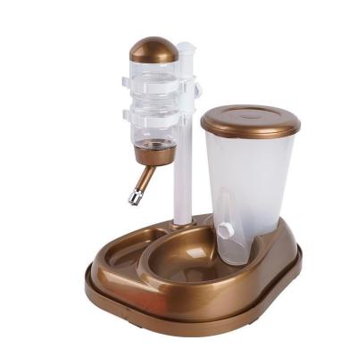 China Non-automatic Factory Wholesale Cat Dog Water Dispenser Gold Automatic Dog Cat Feeders Water Bowl Dispenser Cat for sale