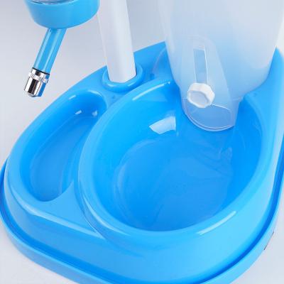 China Non-automatic Hot Selling Pet Food Water Dispenser Blue Stainless Pet Water Dispenser for sale