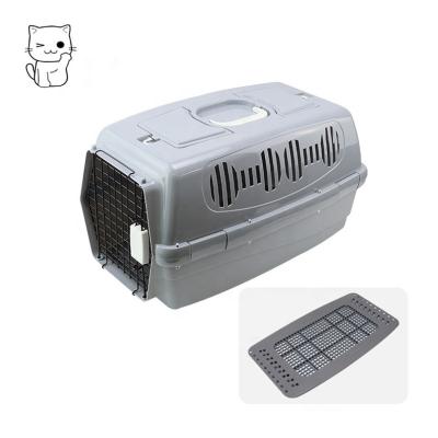 China Sustainable Factory Wholesale Homey Aviation Pet Dog Modern Fashion Design Grey Travel Pet Cage for sale